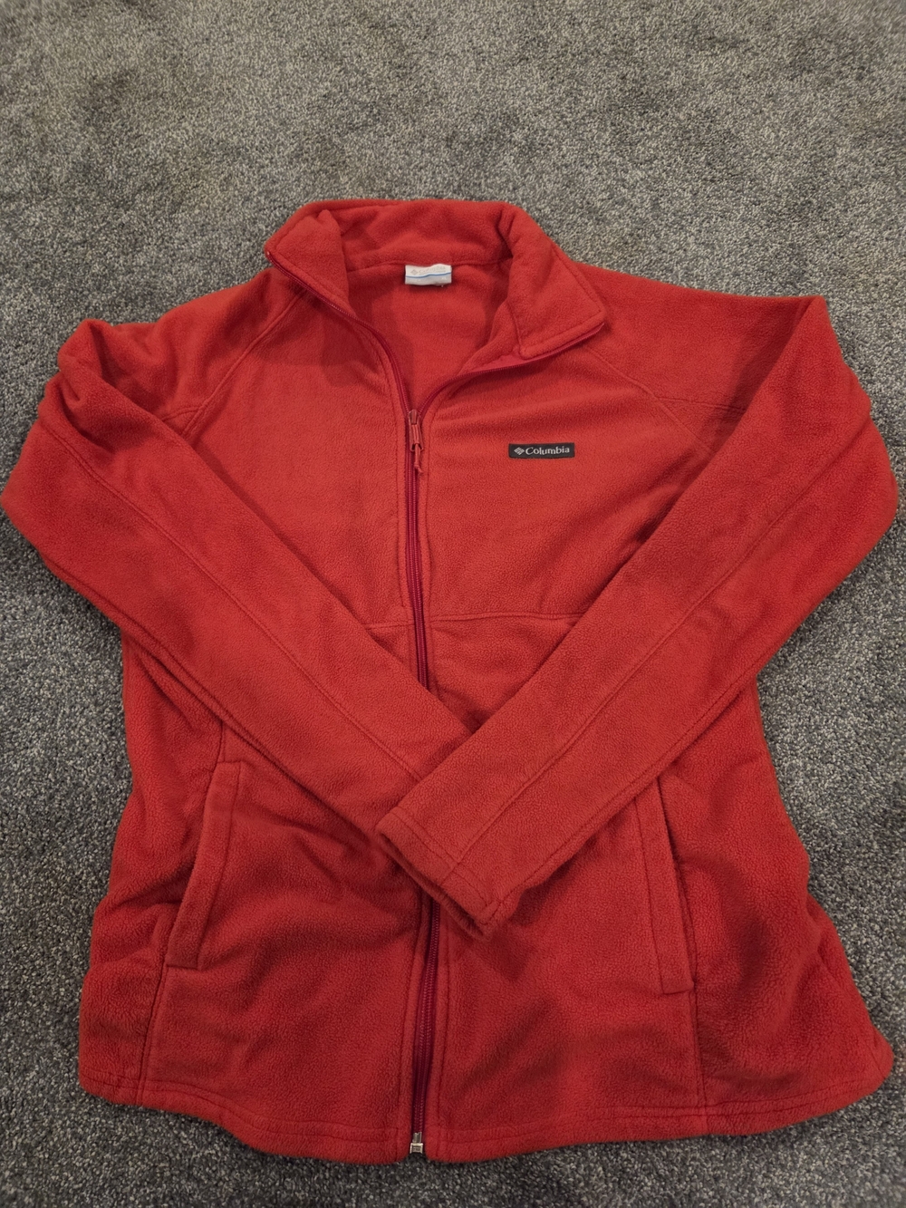 Columbia Benton Springs Full Zip Fleece Jacket Red Women's Size XL